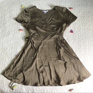 NWOT Satin (Silky) Wrap Dress